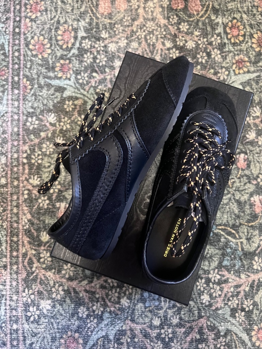 Dries Van Noten Mixed Leather Sneakers - Picture 2 of 7